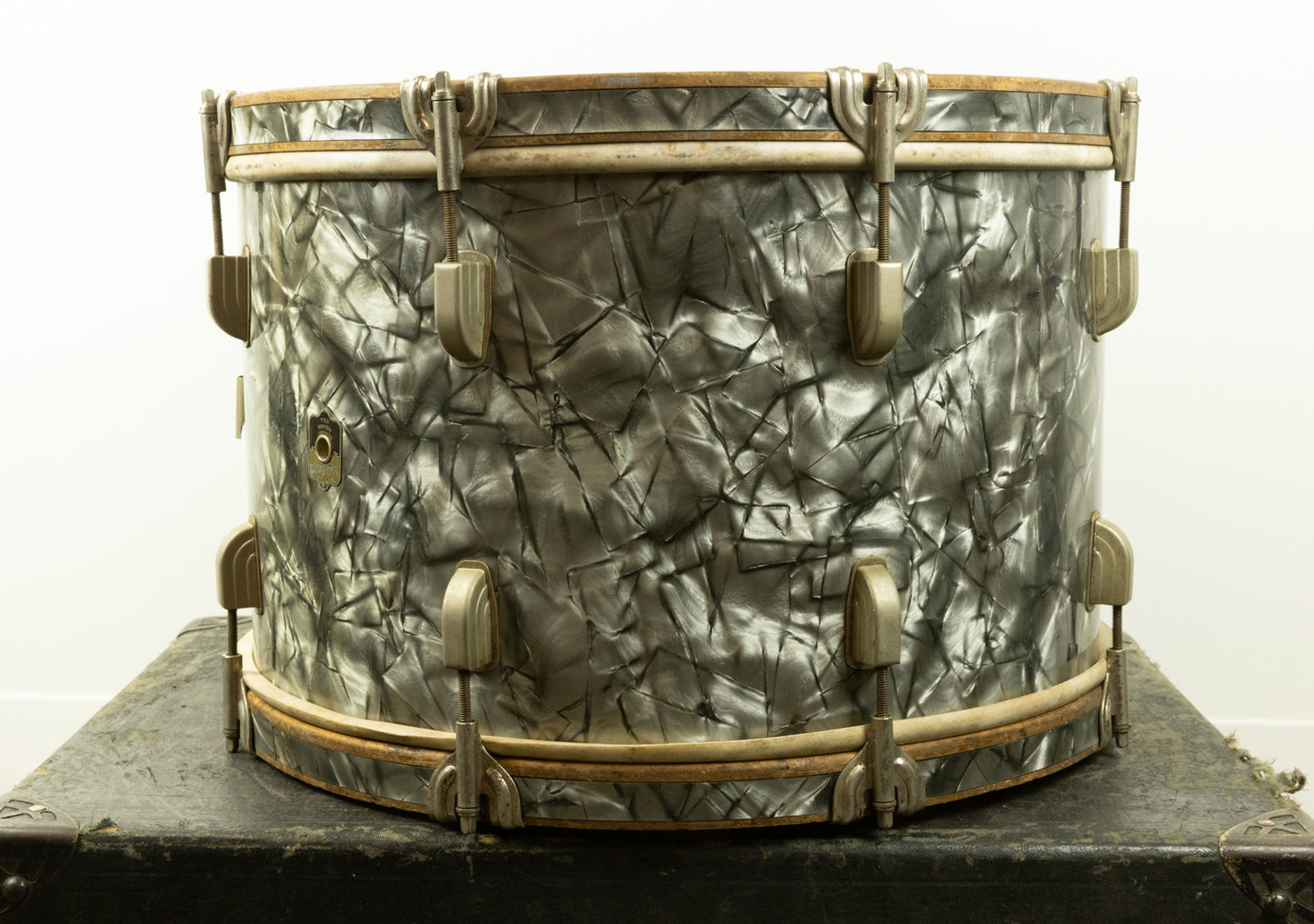 1947 Leedy 12x18 Black Diamond Pearl Drum