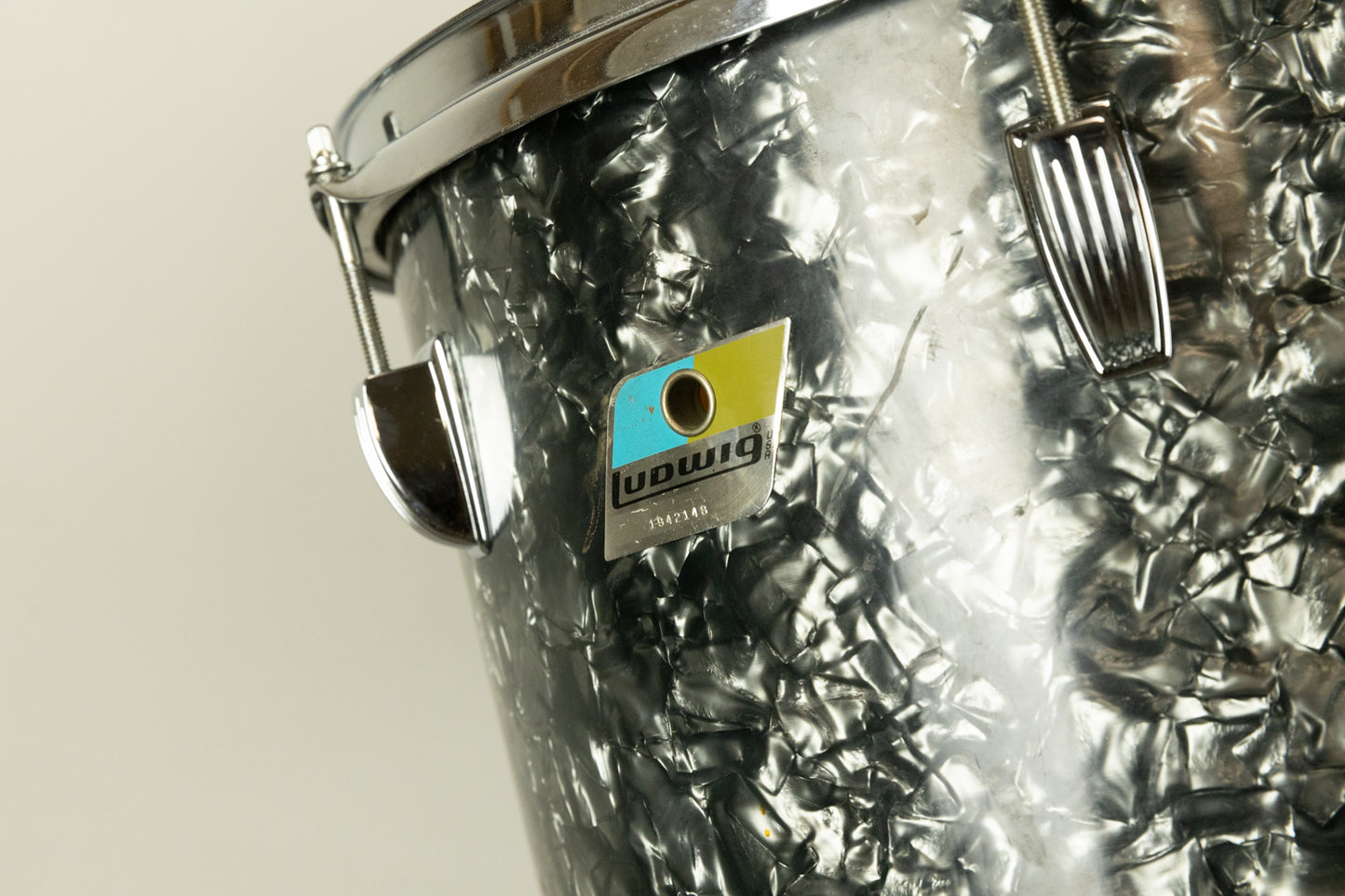 1970s Ludwig 12" and 13" Black Diamond Pearl Concert Toms