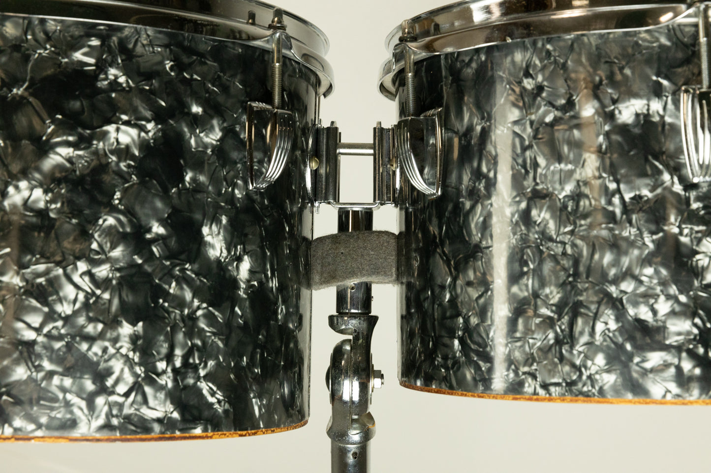 1970s Ludwig 12" and 13" Black Diamond Pearl Concert Toms