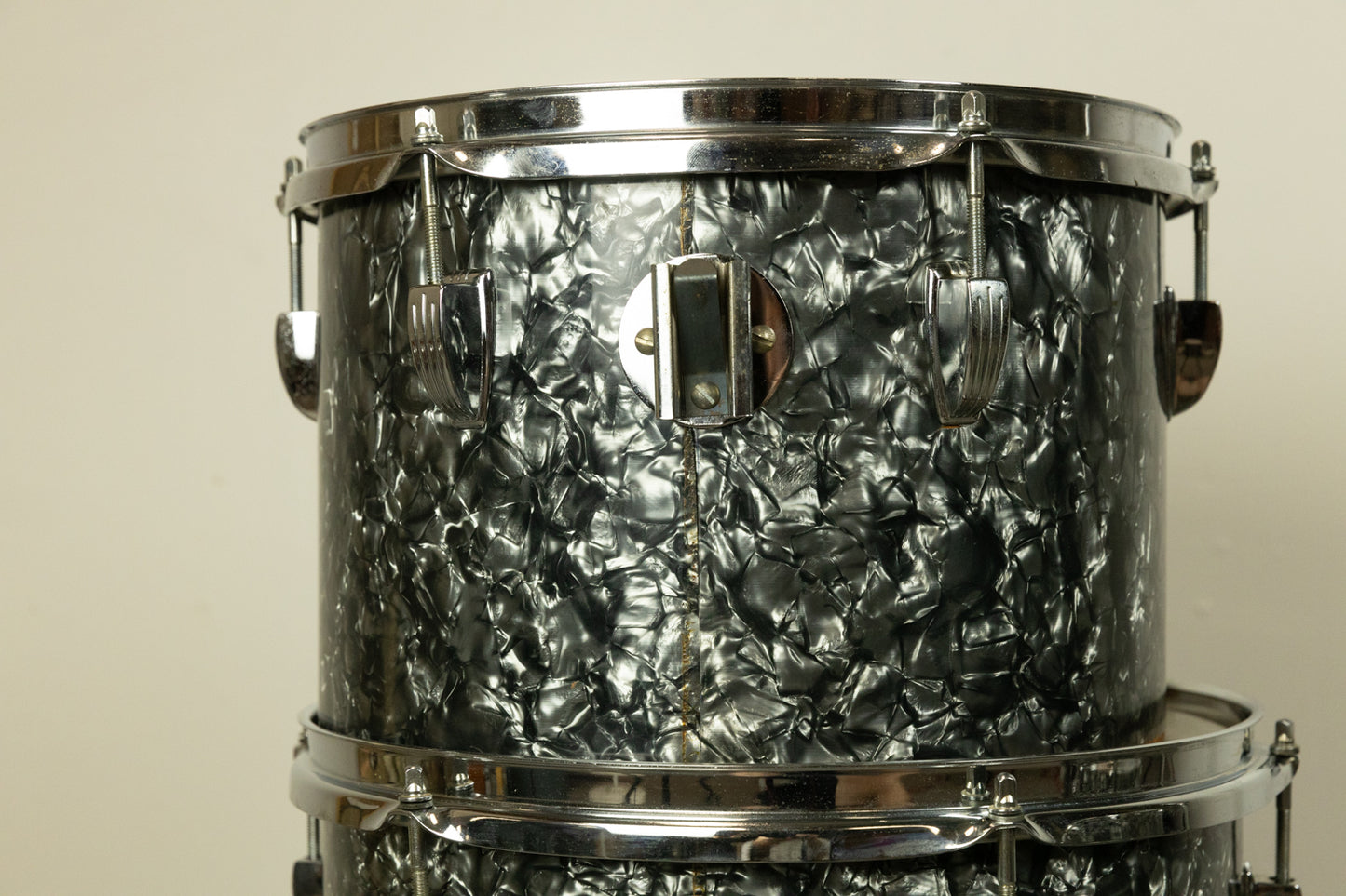 1970s Ludwig 12" and 13" Black Diamond Pearl Concert Toms