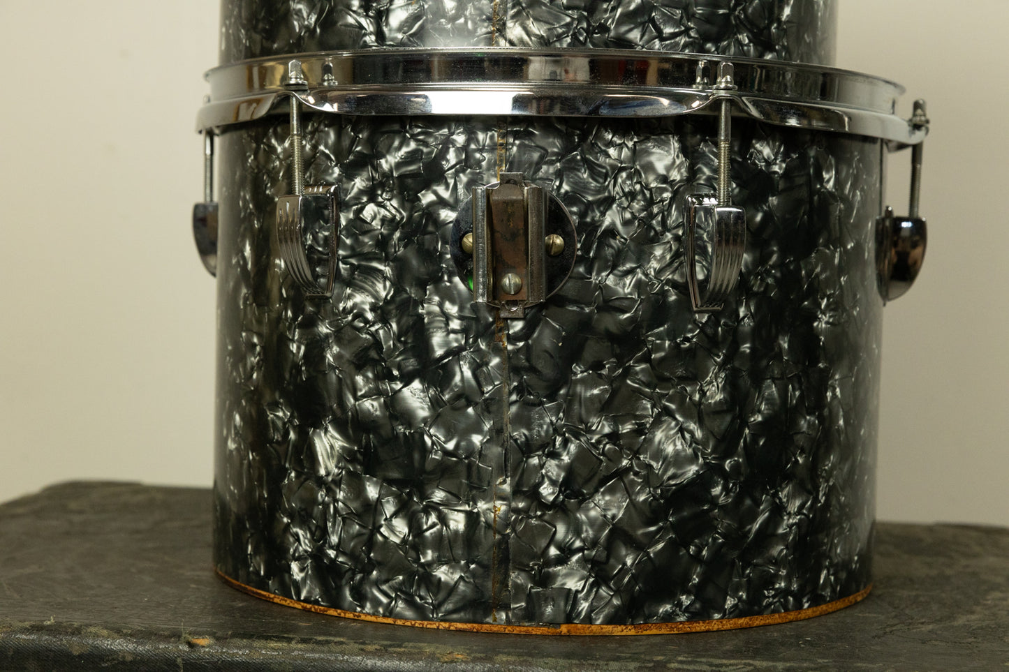 1970s Ludwig 12" and 13" Black Diamond Pearl Concert Toms