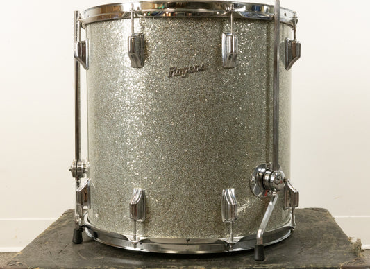 1970s Rogers 16x16 Sparkling Silver Pearl Floor Tom