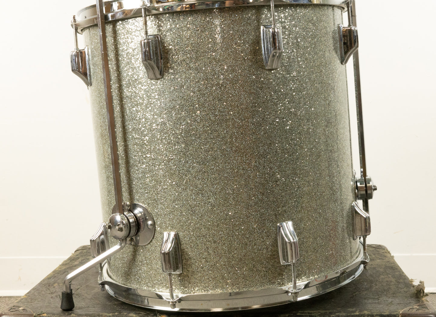 1970s Rogers 16x16 Sparkling Silver Pearl Floor Tom