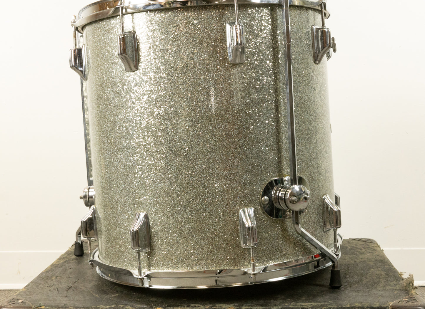 1970s Rogers 16x16 Sparkling Silver Pearl Floor Tom