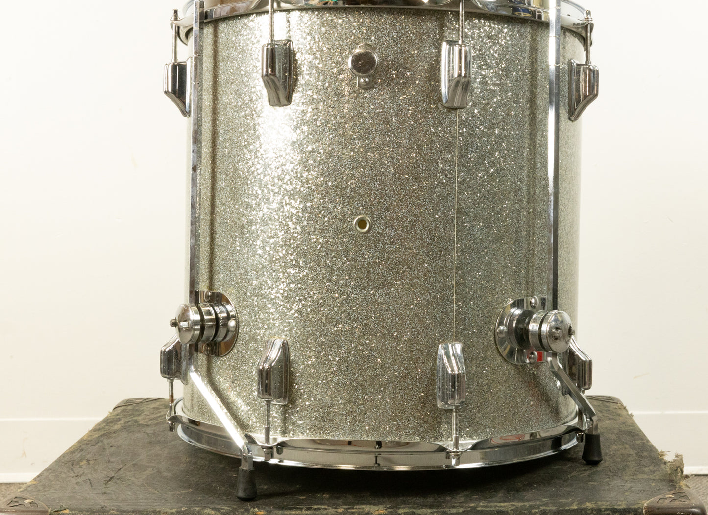 1970s Rogers 16x16 Sparkling Silver Pearl Floor Tom