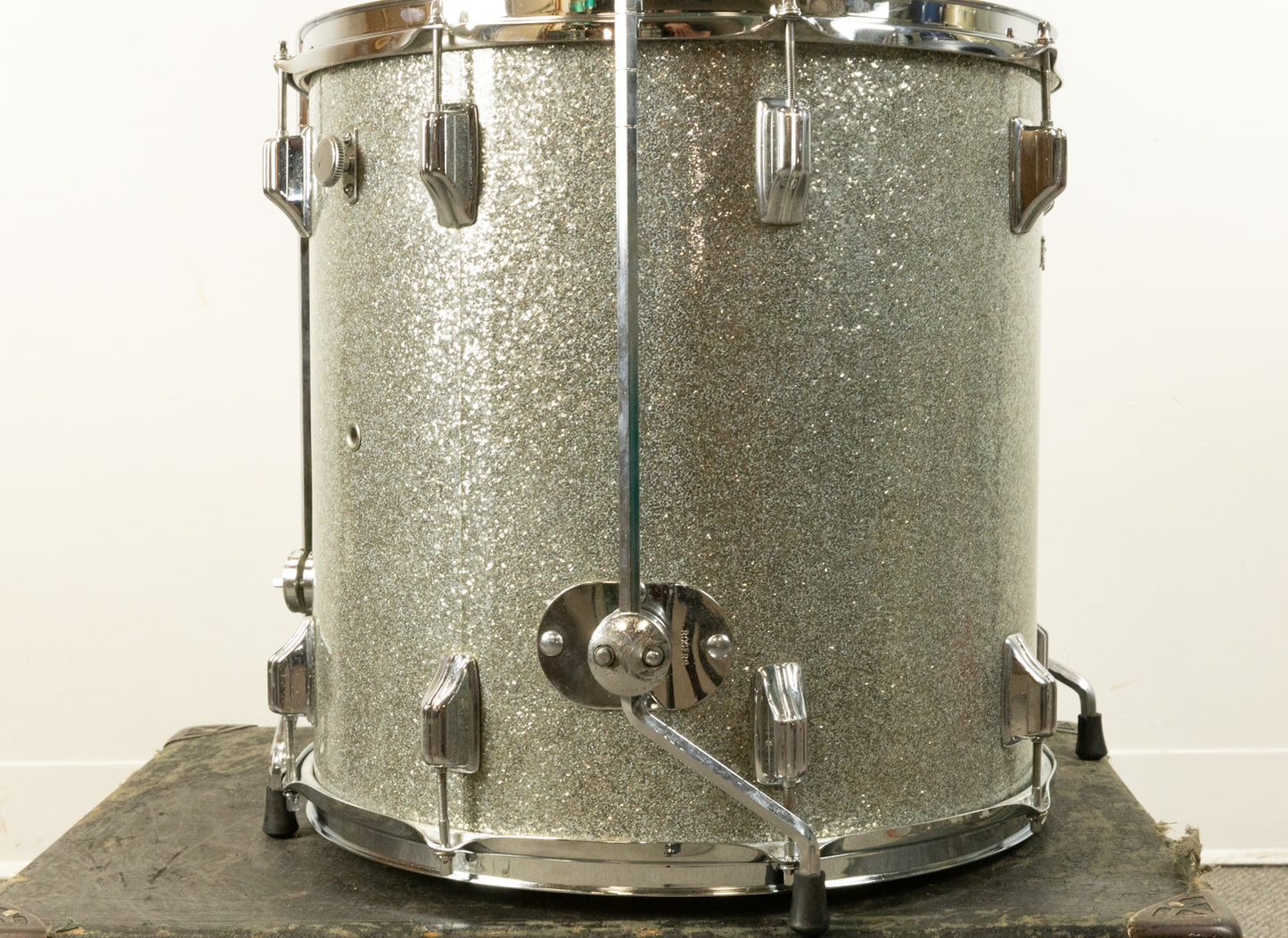 1970s Rogers 16x16 Sparkling Silver Pearl Floor Tom