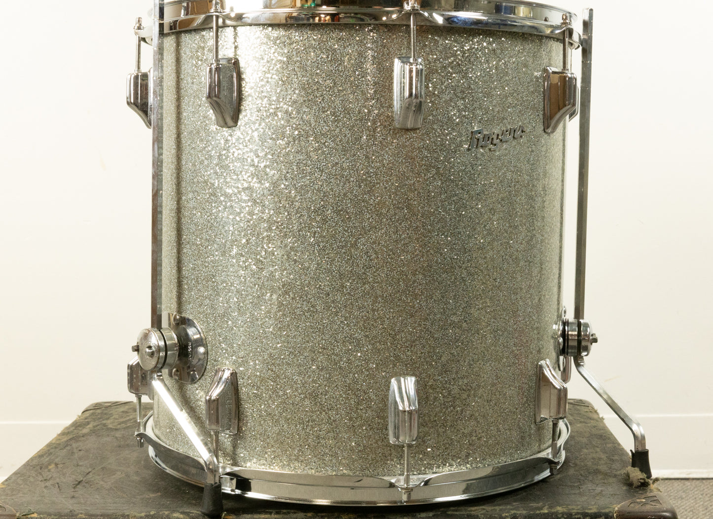 1970s Rogers 16x16 Sparkling Silver Pearl Floor Tom