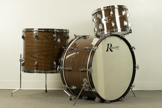 1970s Rogers 14x24 10x14 and 16x18 New Mahogany Drum Set