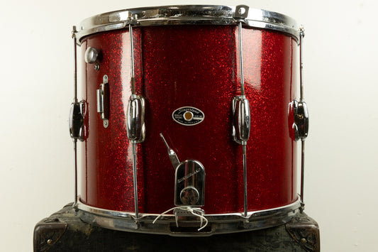 1970s Slingerland 12x15 Sparkling Red Pearl Parade King Snare Drum