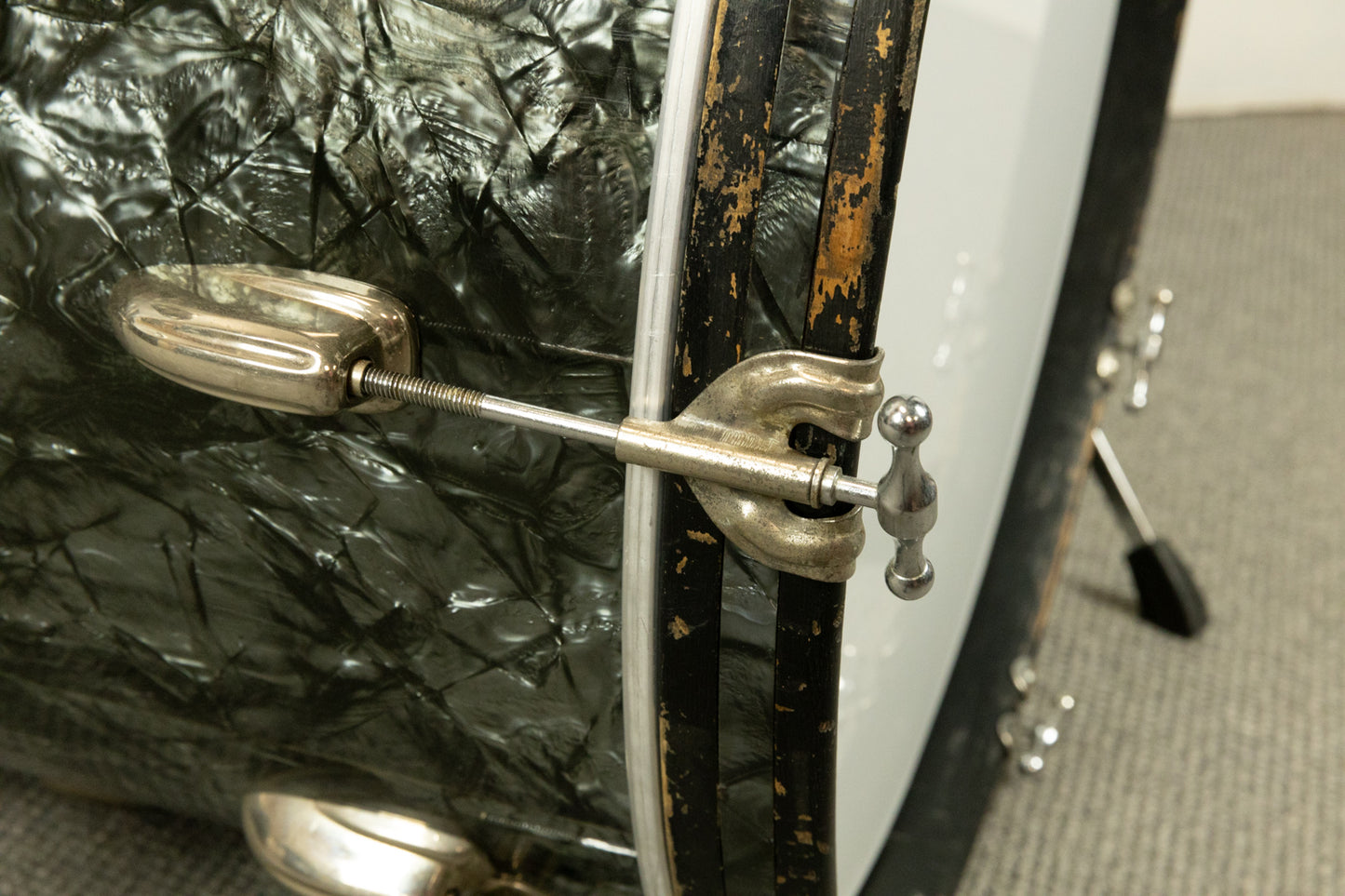 1950s Slingerland Gene Krupa Deluxe Black Diamond Pearl Drum Set