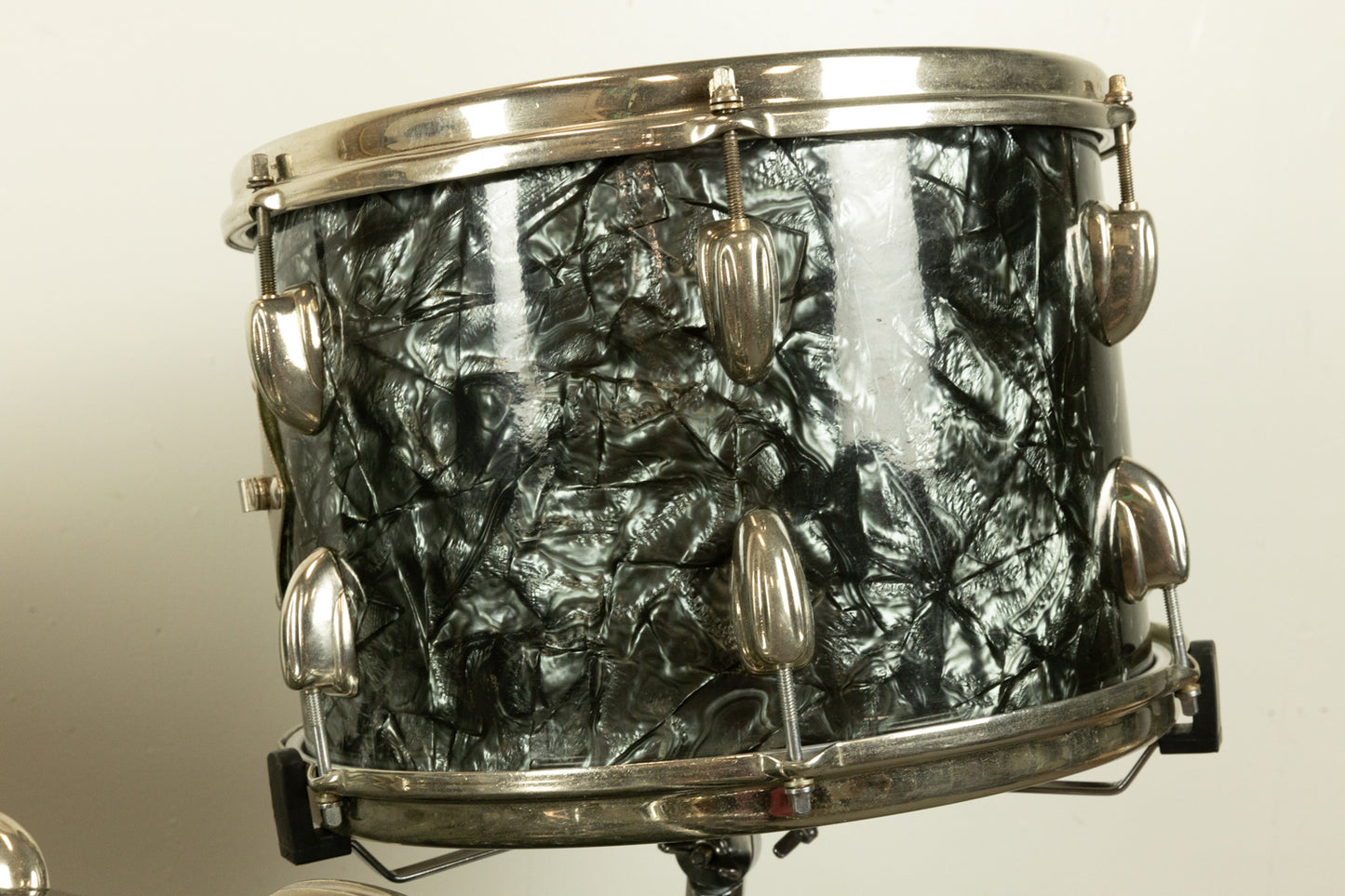 1950s Slingerland Gene Krupa Deluxe Black Diamond Pearl Drum Set