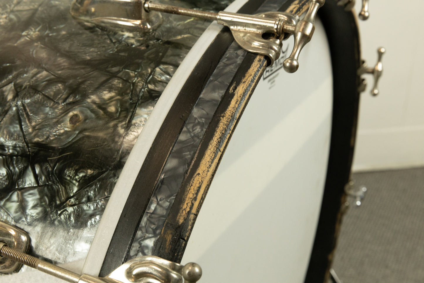 1950s Slingerland Gene Krupa Deluxe Black Diamond Pearl Drum Set