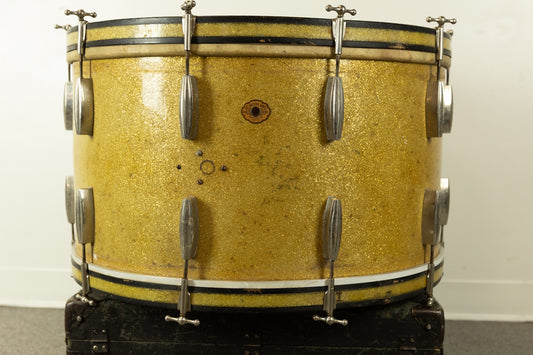 1940s Slingerland 14x26 Sparkling Gold Radio King Bass Drum