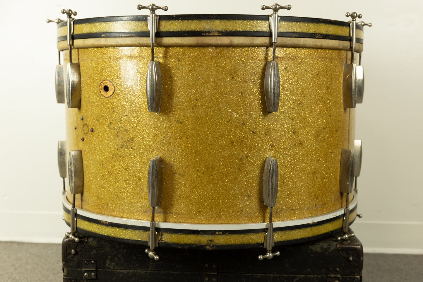 1940s Slingerland 14x26 Sparkling Gold Radio King Bass Drum