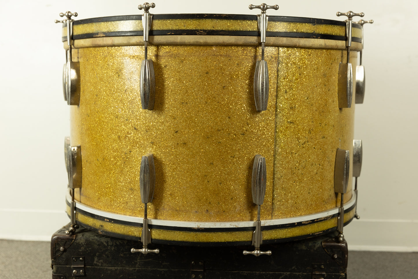 1940s Slingerland 14x26 Sparkling Gold Radio King Bass Drum