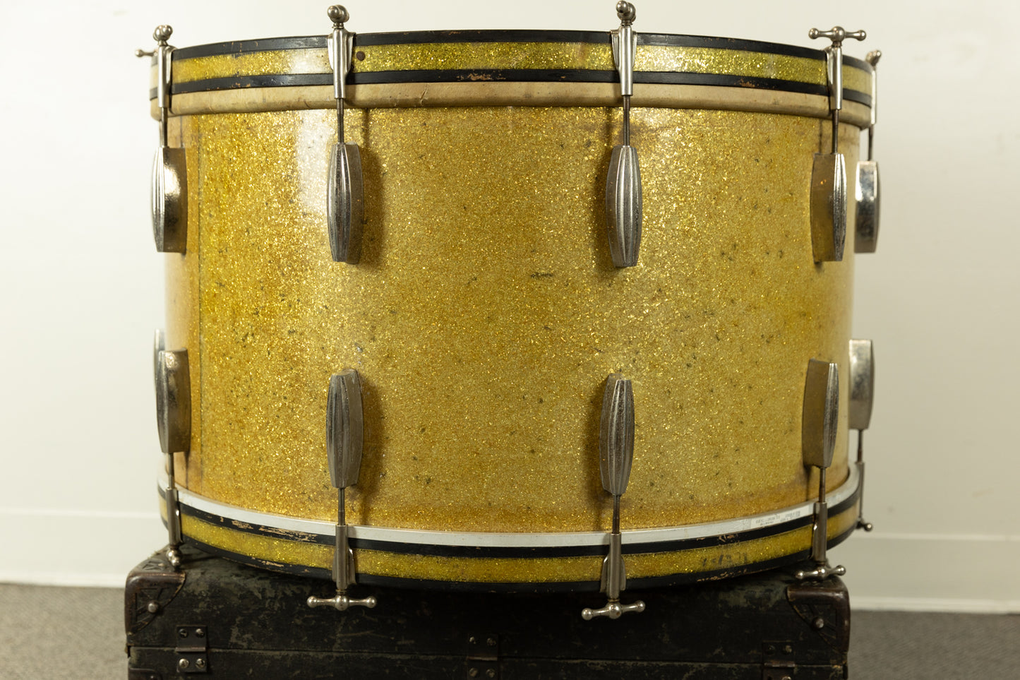 1940s Slingerland 14x26 Sparkling Gold Radio King Bass Drum