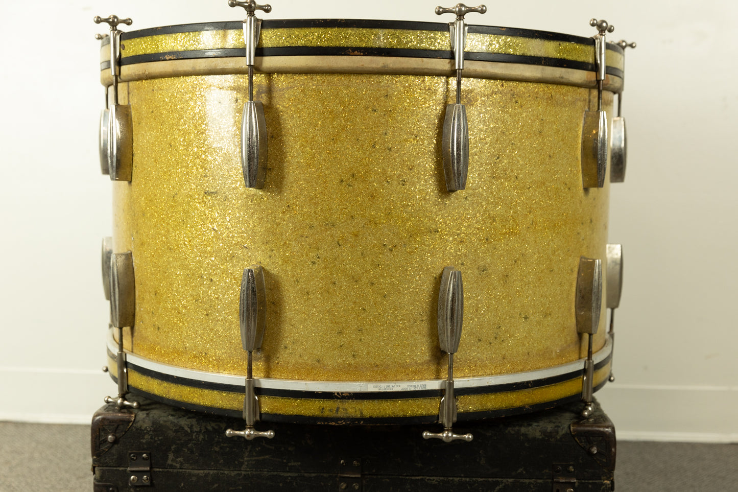 1940s Slingerland 14x26 Sparkling Gold Radio King Bass Drum