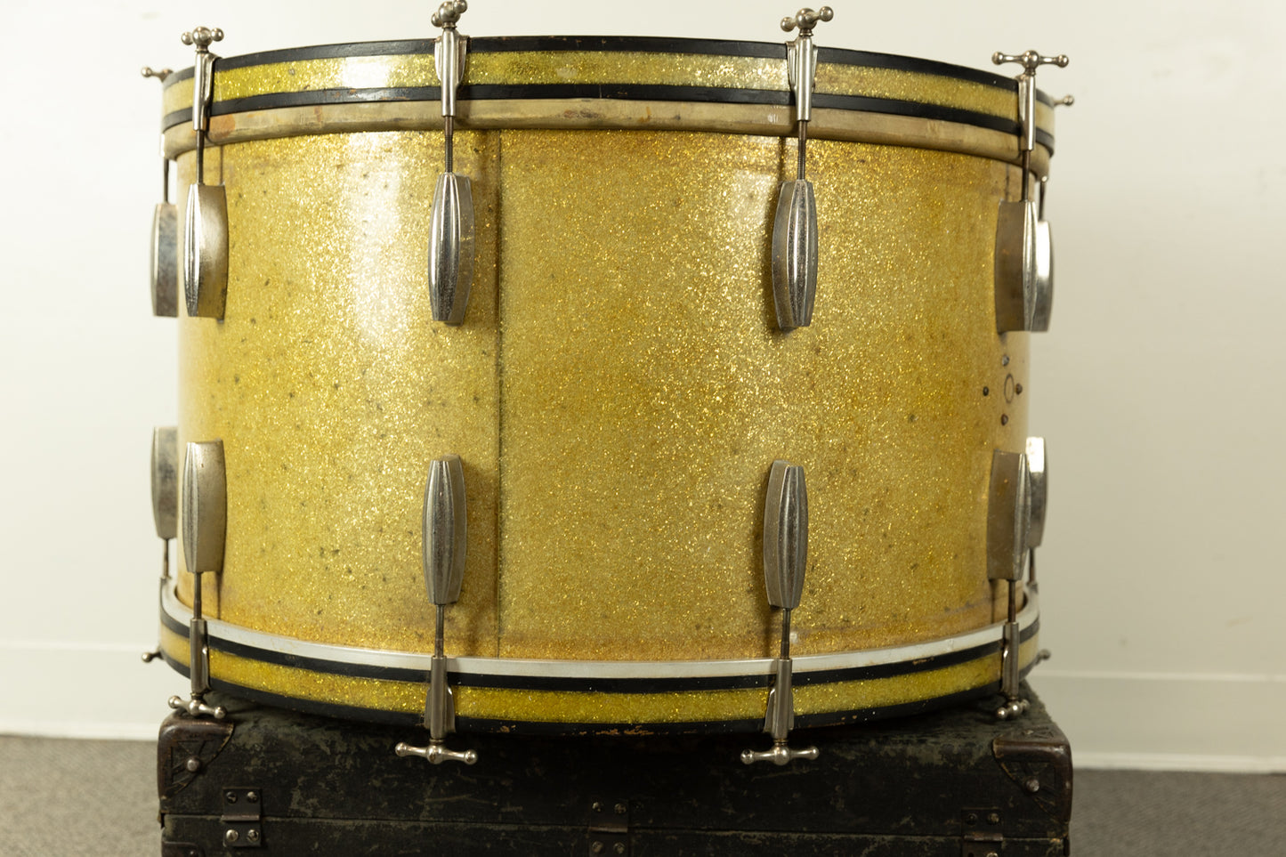 1940s Slingerland 14x26 Sparkling Gold Radio King Bass Drum