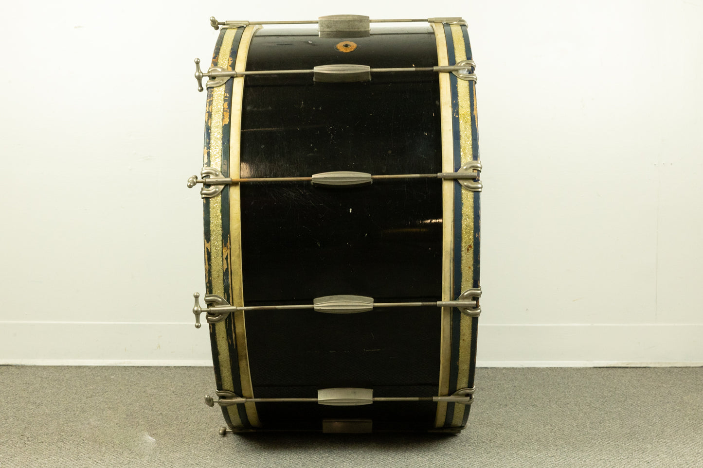 1940s Slingerland 14x28" Radio King Black Lacquer Bass Drum