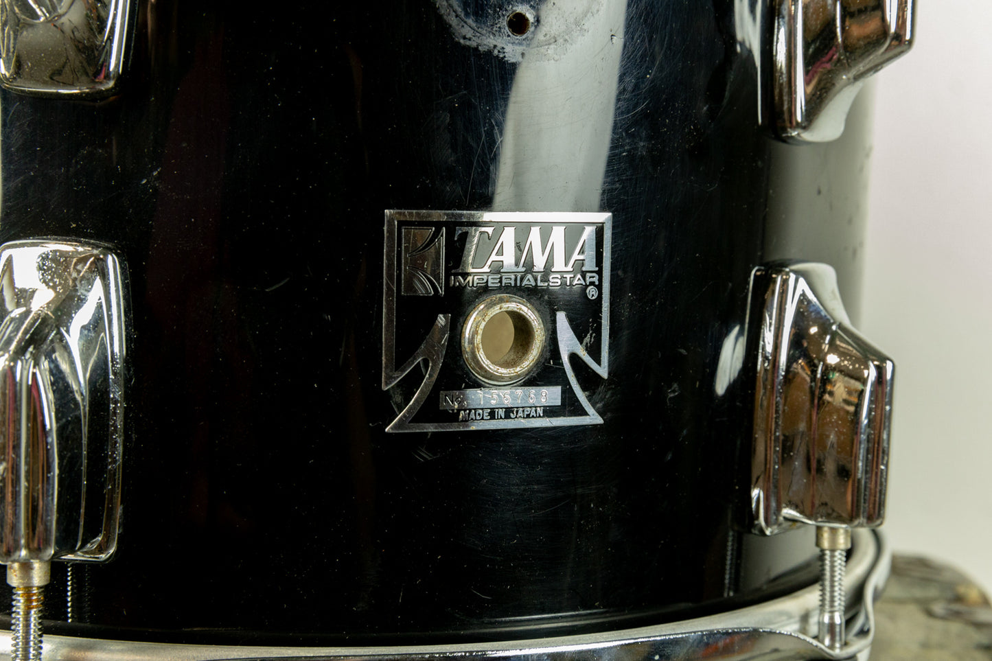 1970s Tama 8x12 Jet Black Imperialstar Tom