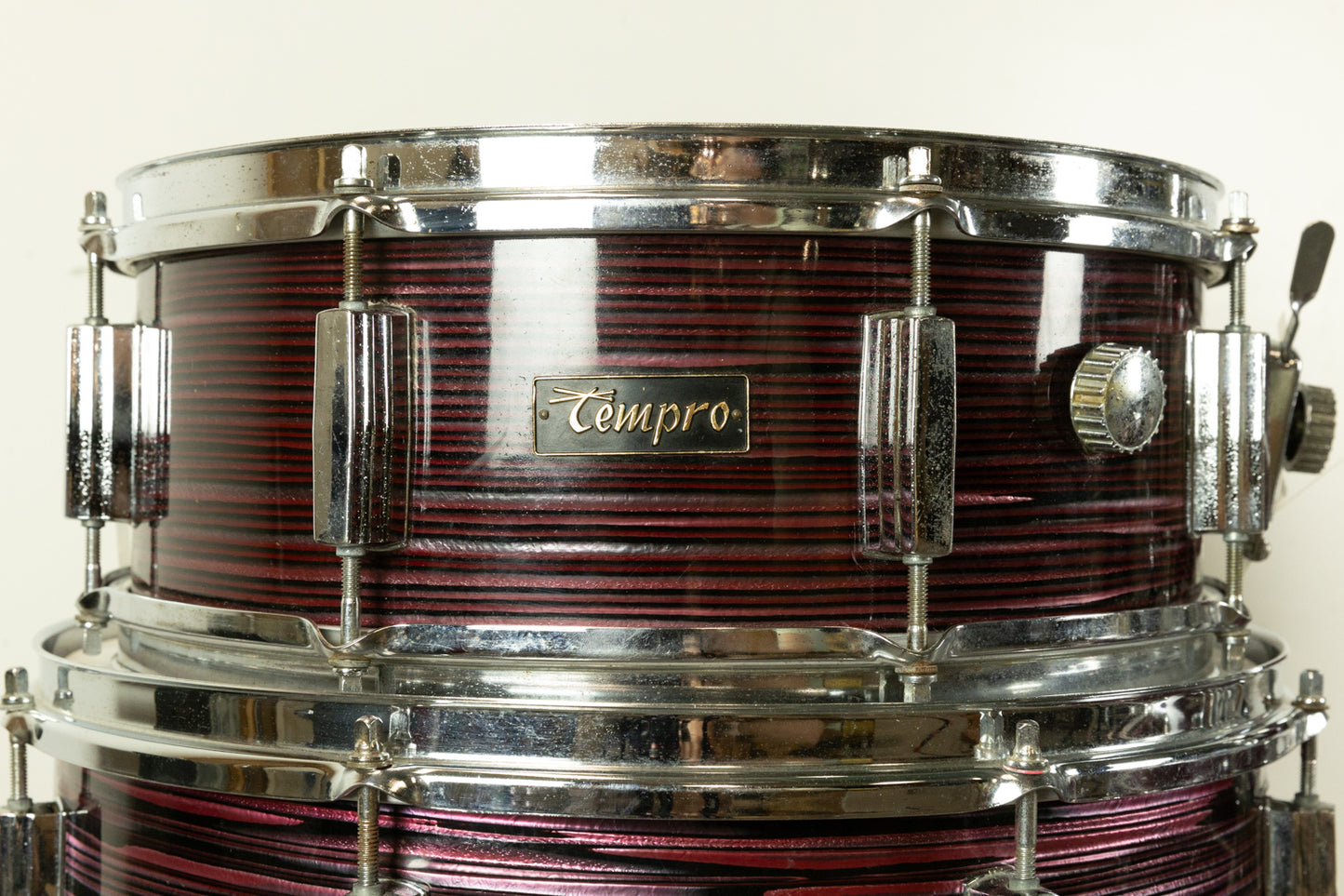 Vintage Tempro Red Strata Drum Set