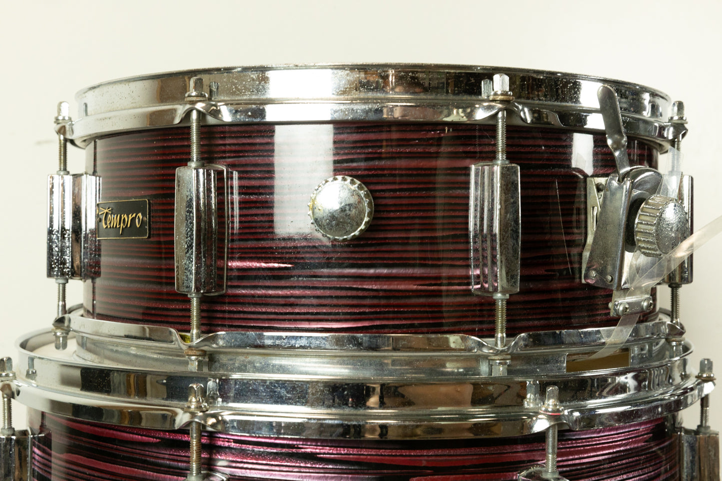 Vintage Tempro Red Strata Drum Set