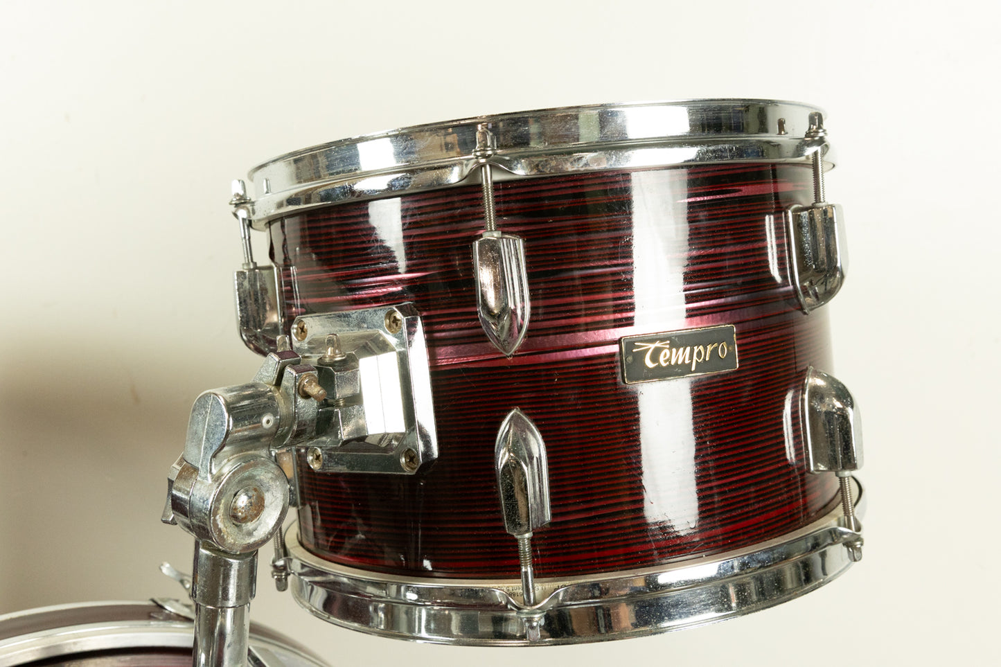 Vintage Tempro Red Strata Drum Set