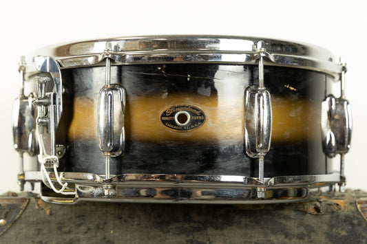 1960s Slingerland 5x14 Hollywood Ace Black & Gold Duco Snare Drum