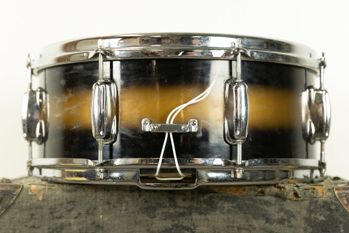 1960s Slingerland 5x14 Hollywood Ace Black & Gold Duco Snare Drum