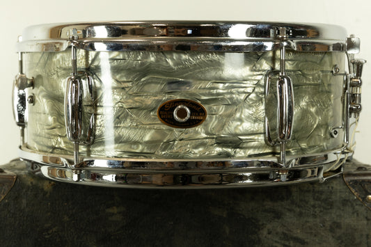 1960s Slingerland 5x14 Light Blue Pearl Student Snare Drum