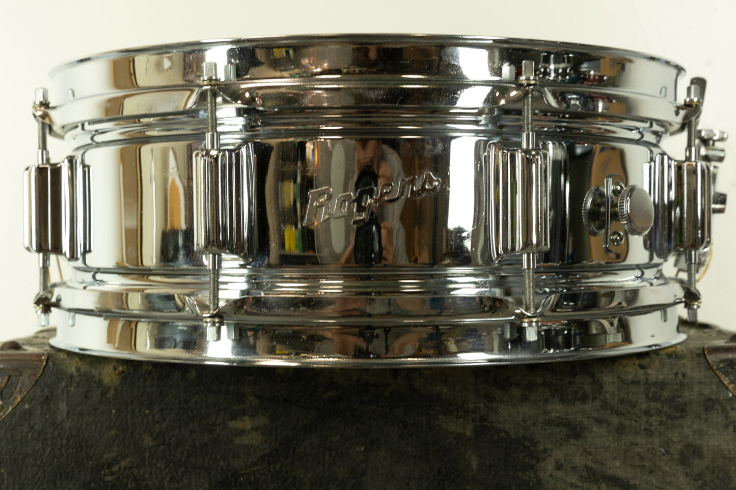 1960s Rogers 5x14 "Holiday" Chrome Over Brass Snare Drum