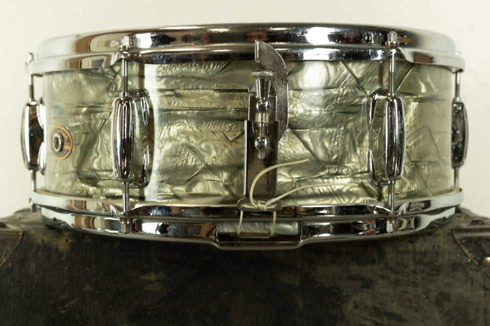1960s Slingerland 5x14 Light Blue Pearl Student Snare Drum Hawthorne