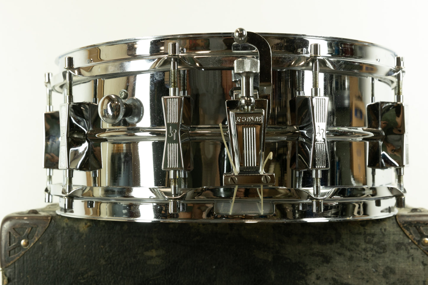 1970s Sonor D565 75th Anniversary 5.75x14 "Ferromanganese" Steel Snare Drum