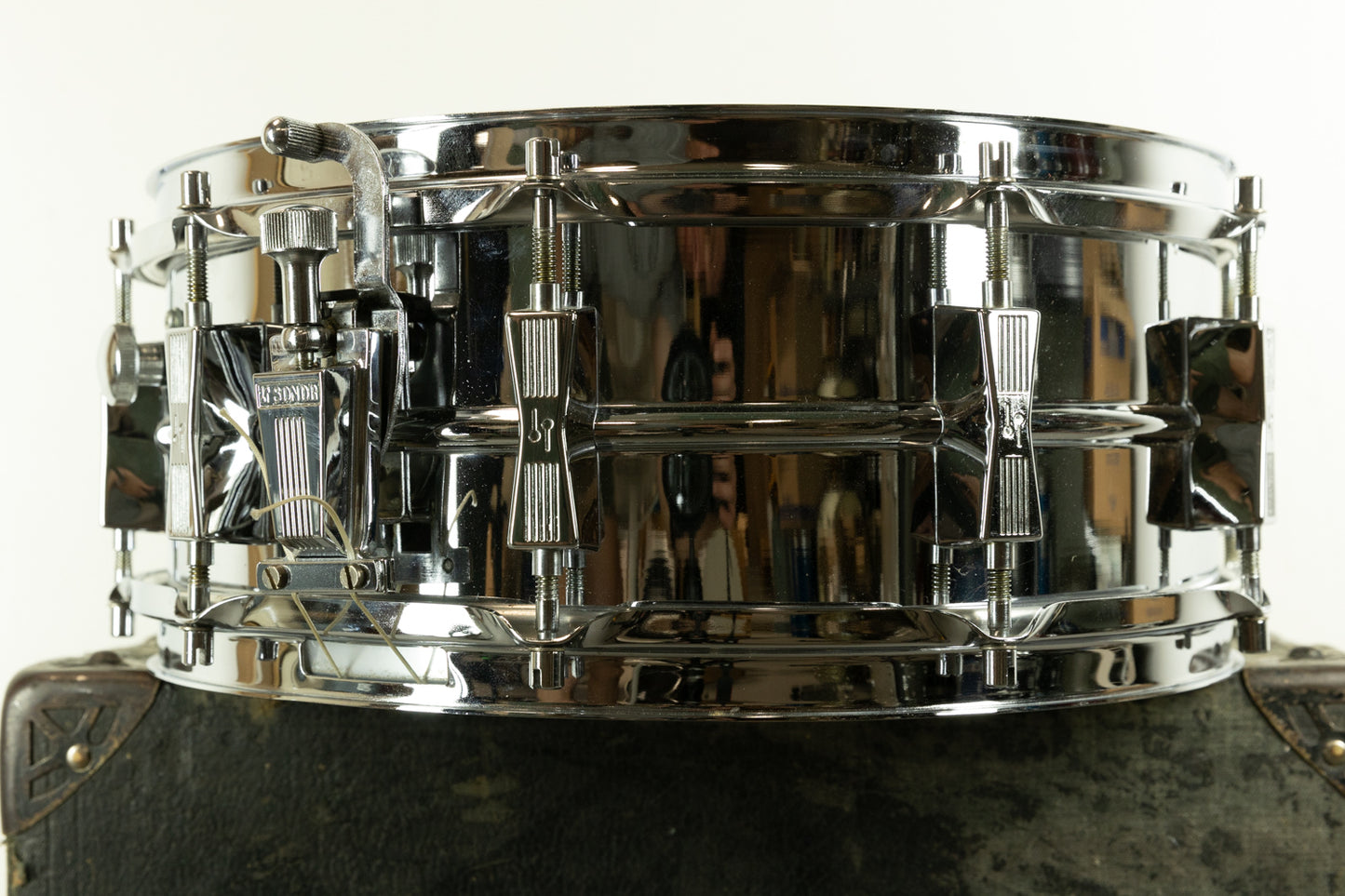 1970s Sonor D565 75th Anniversary 5.75x14 "Ferromanganese" Steel Snare Drum