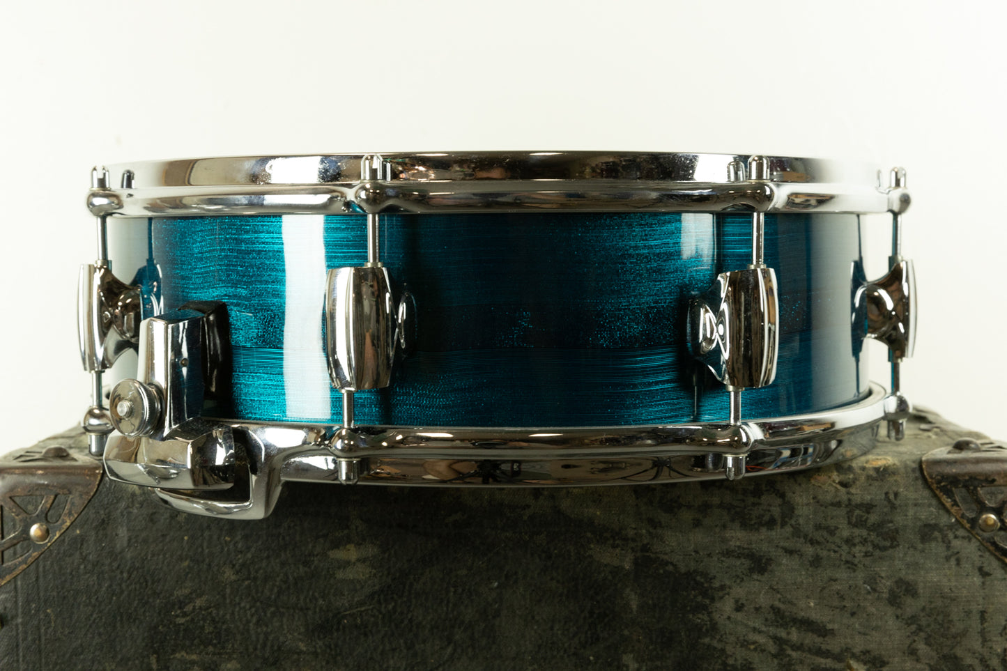 1970s Premier 4x14 Royal Ace Blue Shimmer Snare Drum