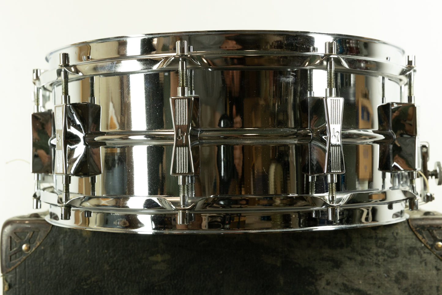 1970s Sonor D565 75th Anniversary 5.75x14 "Ferromanganese" Steel Snare Drum