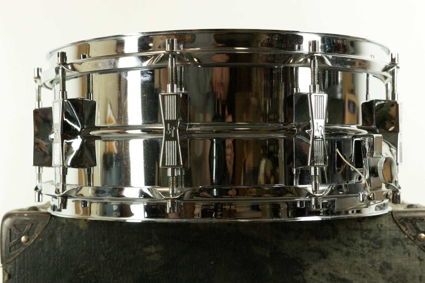 1970s Sonor D565 75th Anniversary 5.75x14 "Ferromanganese" Steel Snare Drum