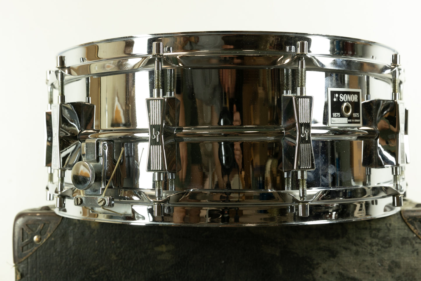 1970s Sonor D565 75th Anniversary 5.75x14 "Ferromanganese" Steel Snare Drum