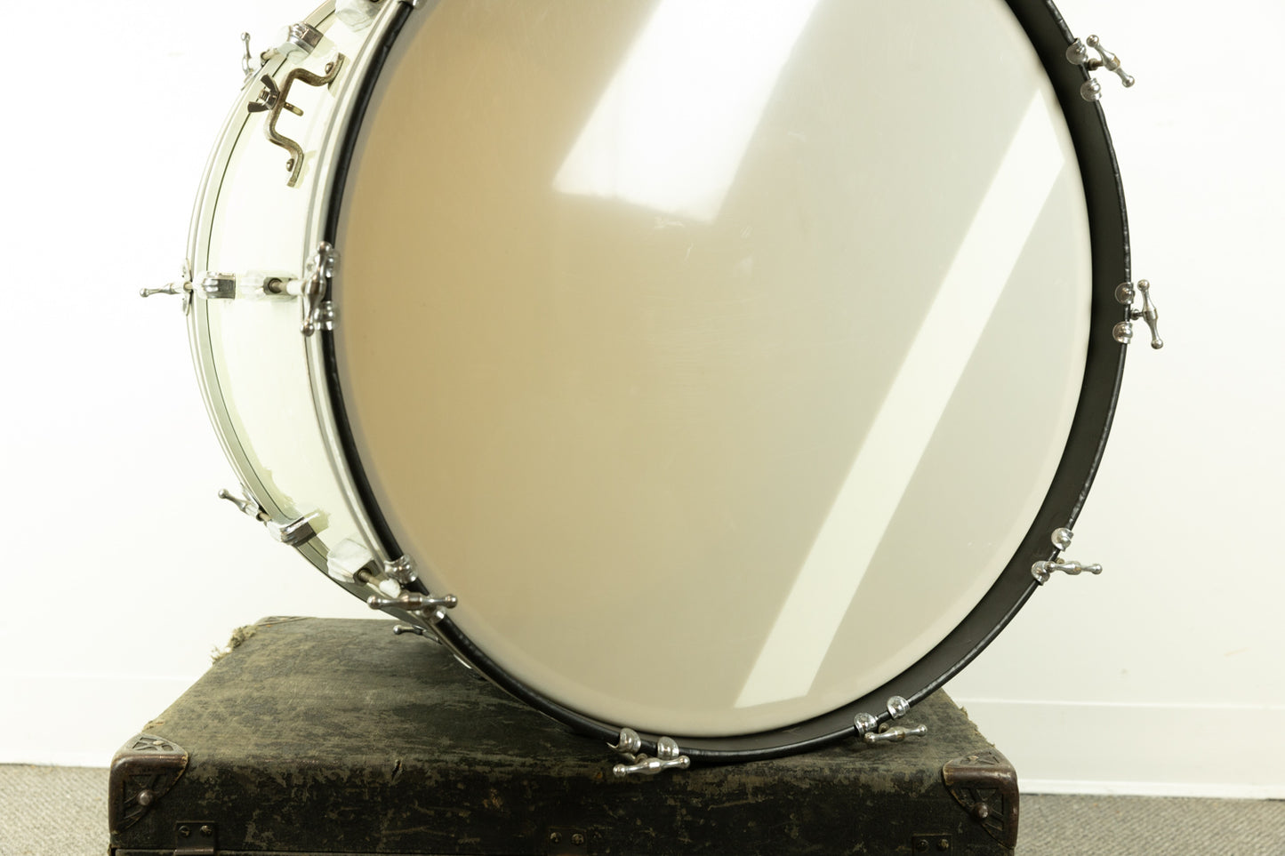 1950s Slingerland 14x24 Radio King White Marine Pearl Bass Drum