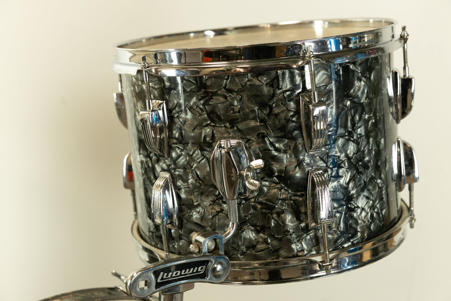 1960s Ludwig "Super Beat" Black Diamond Pearl Drum Set