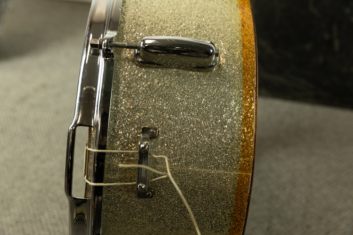 1964 Slingerland 5x14 Silver Sparkle Pearl Deluxe Student Model Snare Drum