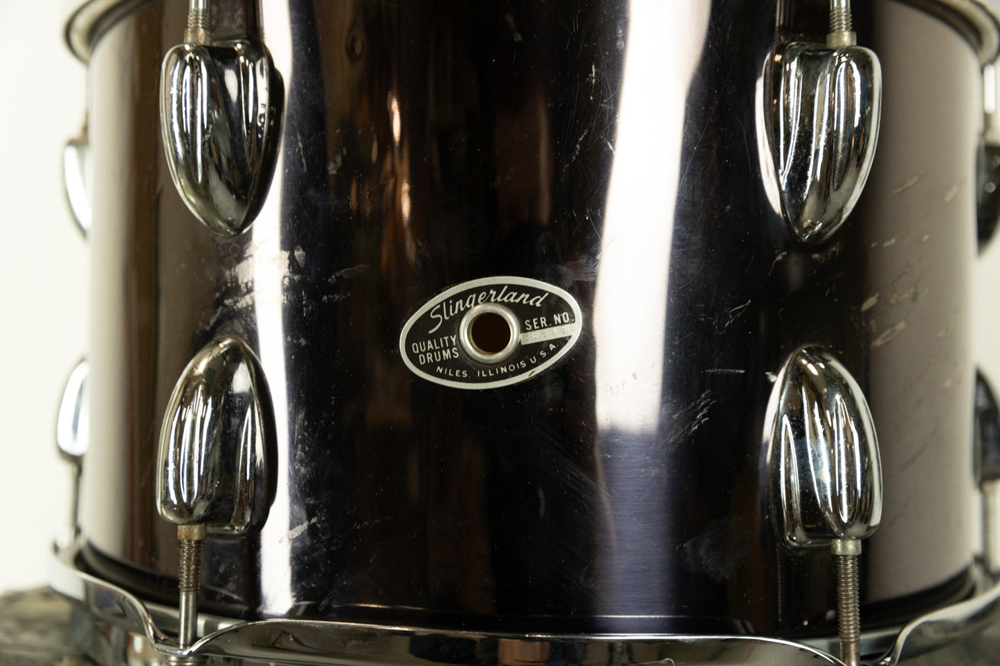 1970s Slingerland 8x12 Black Chrome Tom