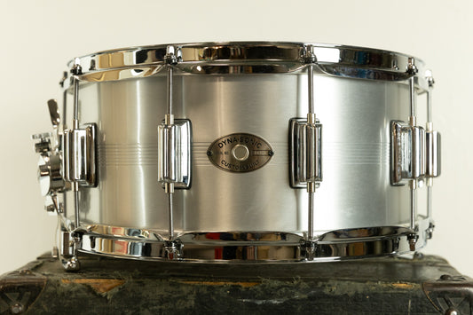 Rogers Dynasonic 7-Line 6.5x14 Aluminum Snare Drum