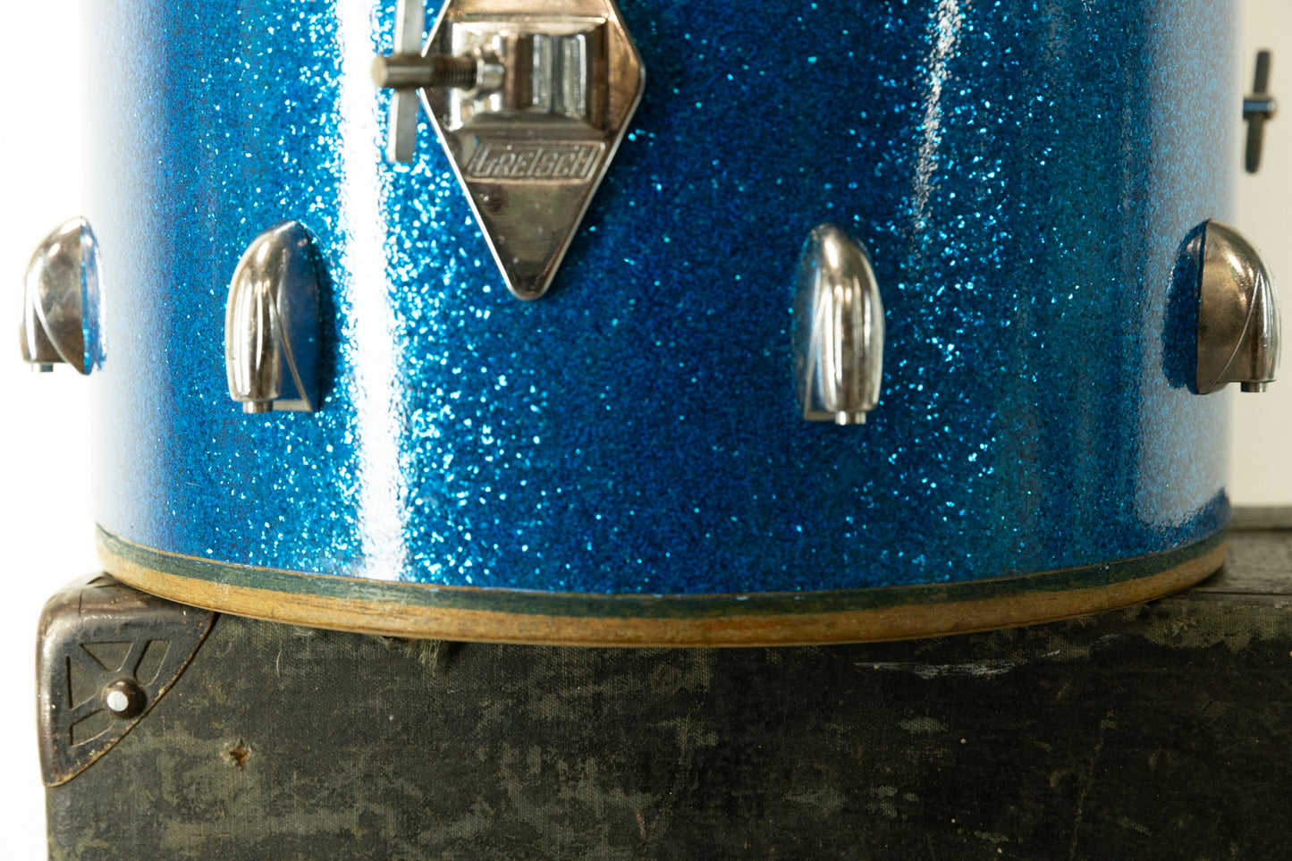 1960s Gretsch 14x14 Blue Sparkle Floor Tom