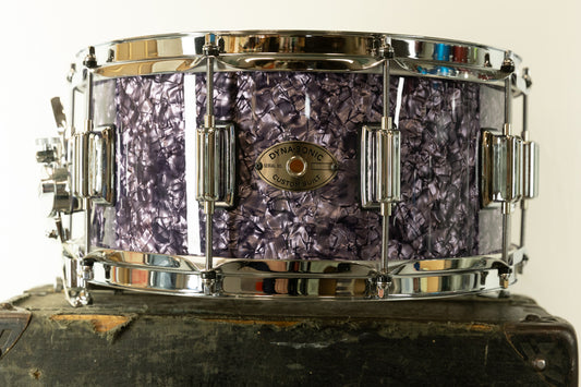 Rogers 6.5x14 Purple Diamond Pearl Wood Shell Dynasonic Snare Drum