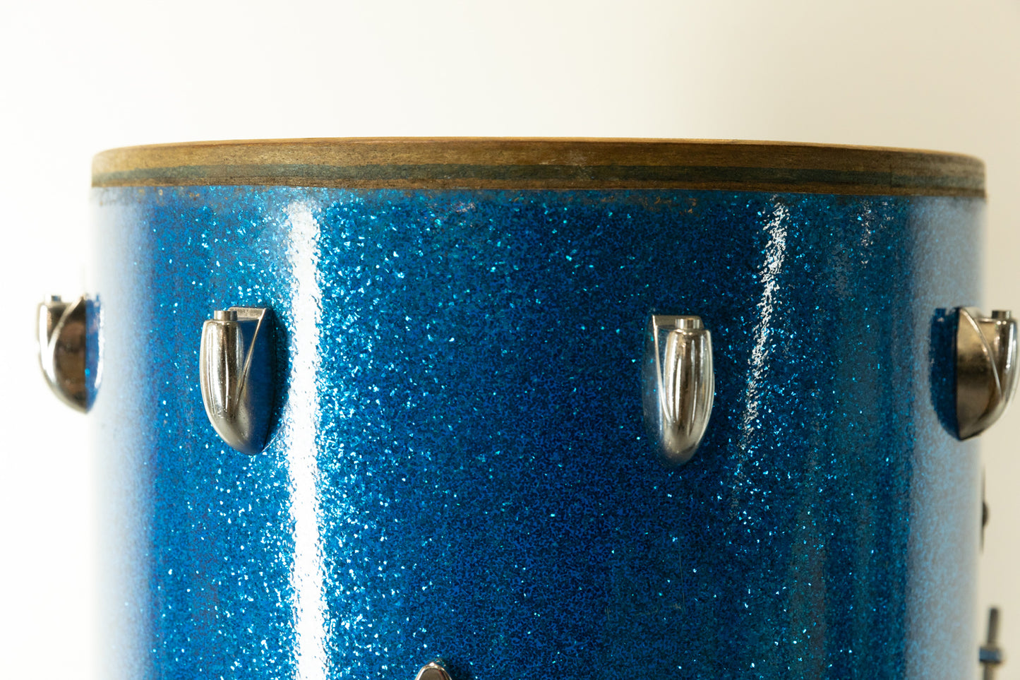 1960s Gretsch 14x14 Blue Sparkle Floor Tom