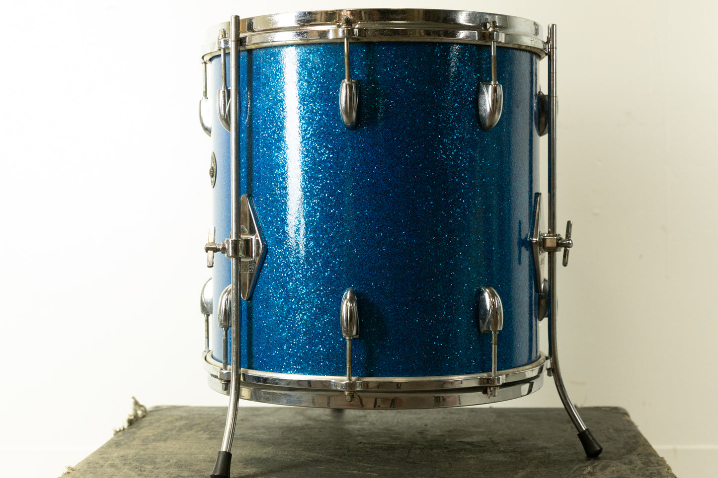 1960s Gretsch 14x14 Blue Sparkle Floor Tom