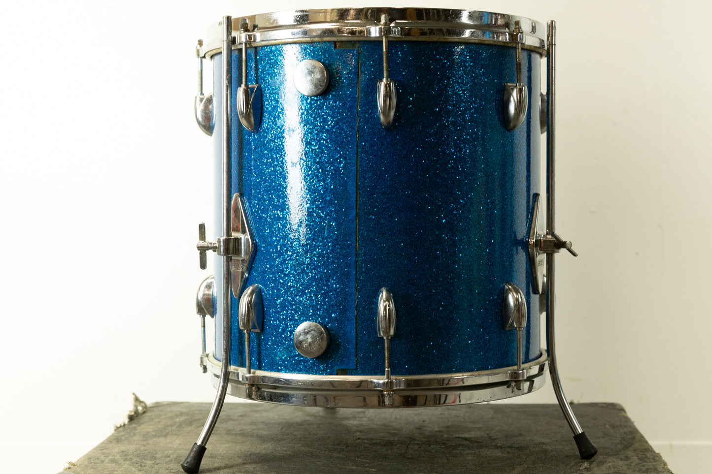 1960s Gretsch 14x14 Blue Sparkle Floor Tom