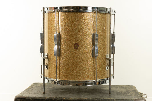 1960s Ludwig 14x14 Champagne Sparkle Club Date Floor Tom