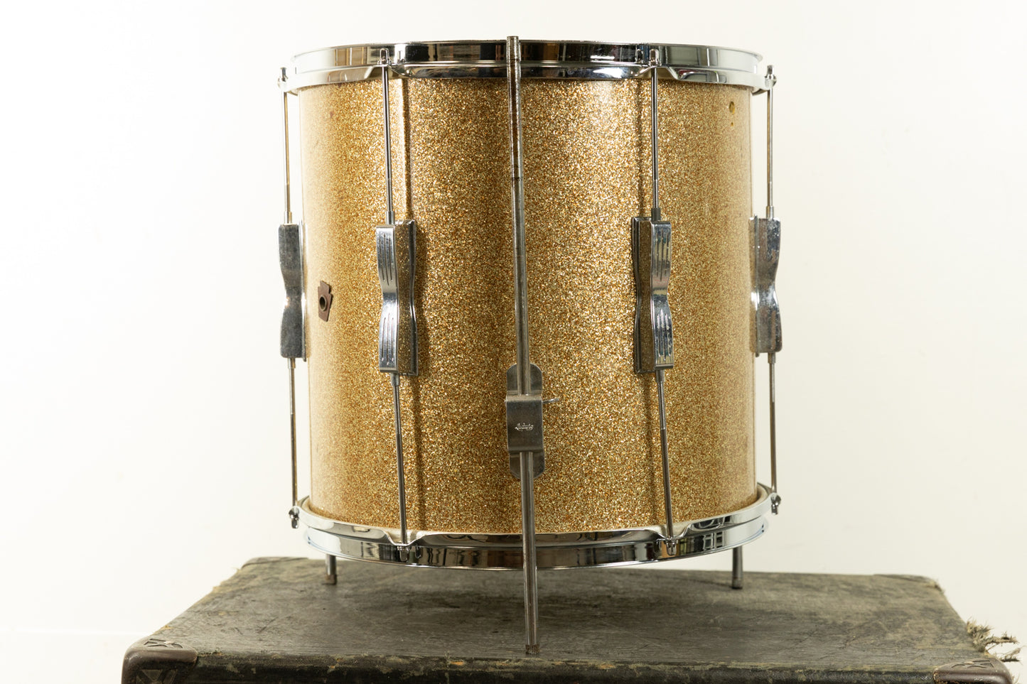 1960s Ludwig 14x14 Champagne Sparkle Club Date Floor Tom